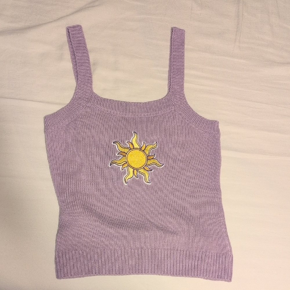 Disney Princess RApenzul Lavender Knit Tank with Sun Motif